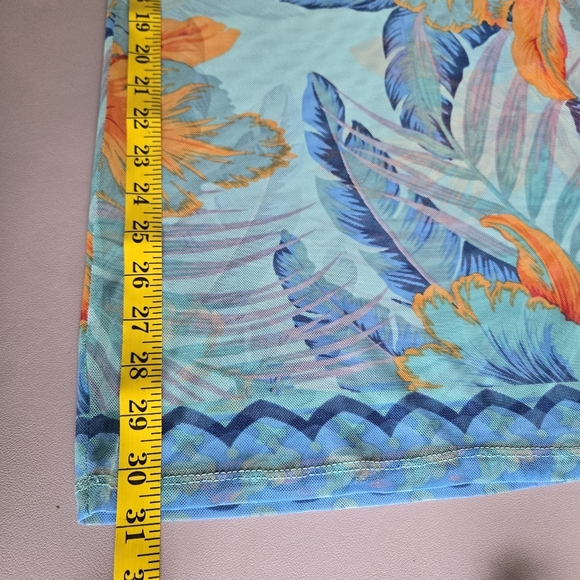 Shore Life Sheer Mesh Floral Coverup Pants Women's 2X Retro Tropical Hawaiian - Picture 13 of 13